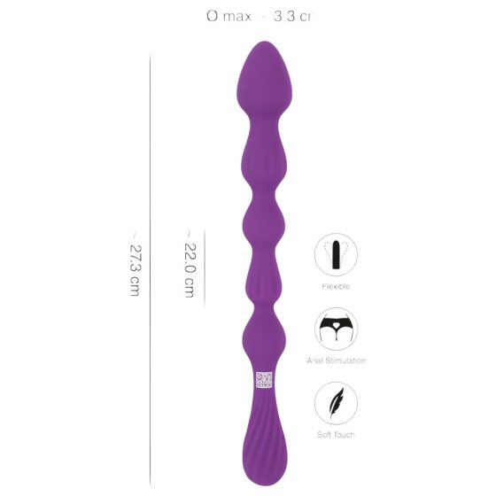 You2Toys - Guľôčkový, flexibilný análny dildo - (fialový)