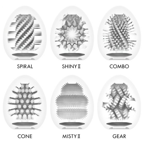 TENGA - Silnejšia masturbačná vajíčka sada - 6 ks