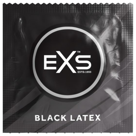 EXS Black - latexový kondóm - čierny (12 ks)