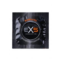 EXS Black - latexový kondóm - čierny (100 kusov)