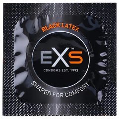 EXS Black - latexový kondóm - čierny (100 ks)