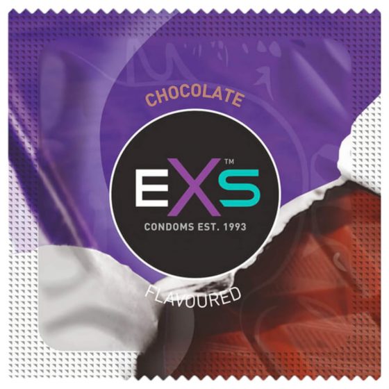 EXS Hot Chocolate - kondóm s čokoládovou príchuťou - čierny (100 ks)