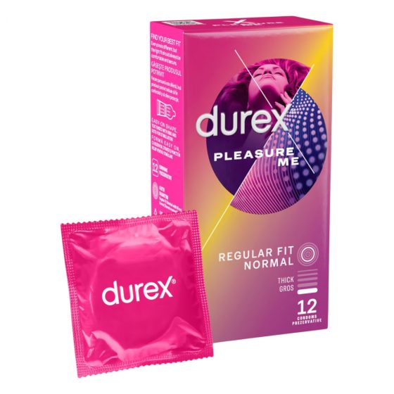 Durex Emoji PleasureMe - vrúbkovaný a bodkovaný kondóm (12ks)