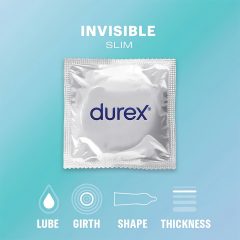 Durex Invisible Slim - tenké kondómy (10 ks)