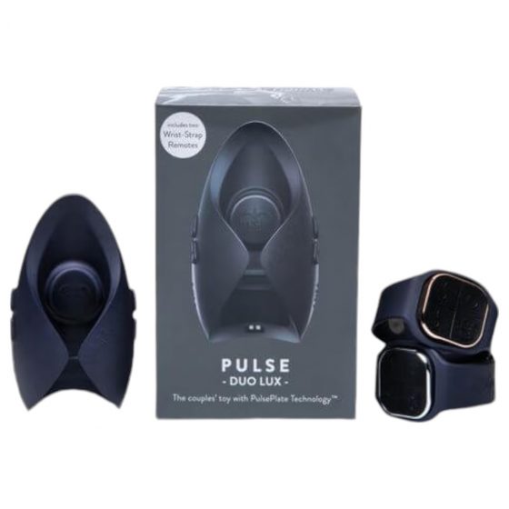 Pulse Duo Lux - akumulátorový, rádiový masturbátor a párový vibrátor (šedý)