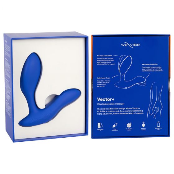 We-Vibe Vector+ - Nabíjací, vodotesný, inteligentný análny vibrátor (modrý)