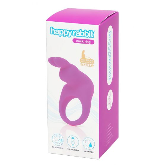 Happyrabbit Cock - dobíjací vibračný krúžok na penis (fialový)