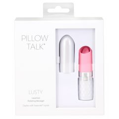   Pillow Talk Lusty - dobíjací vibrátor s jazykom (ružový)