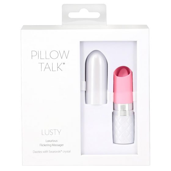 Pillow Talk Lusty - dobíjací vibrátor s jazykom (ružový)