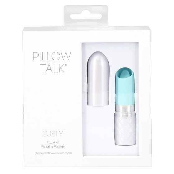 Pillow Talk Lusty - dobíjací vibrátor s jazykom (tyrkysový)