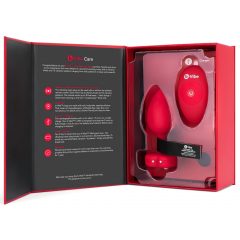   b-vibe heart - bezdrôtový análny vibrátor s rádiom (červený)