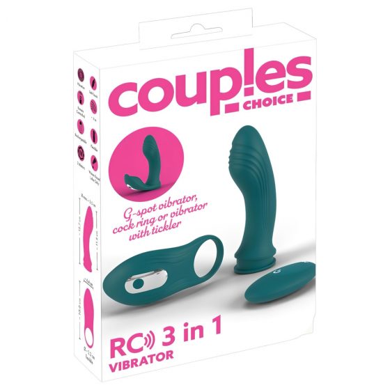 Couples Choice - variabilný vibrátor 3v1 (tyrkysový)