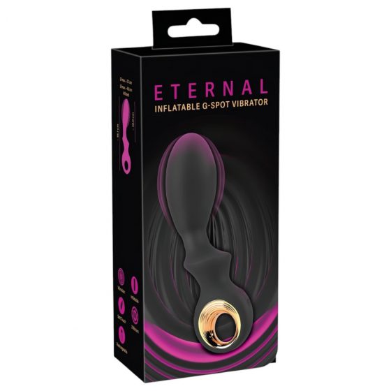 Eternal - nafukovací vibrátor na bod G (čierny)