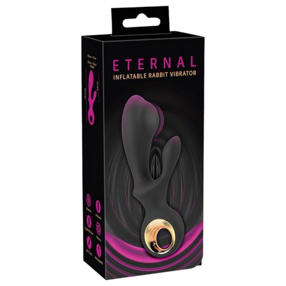 Eternal - nafukovací vibrátor s ramenami s hrotmi (čierny)