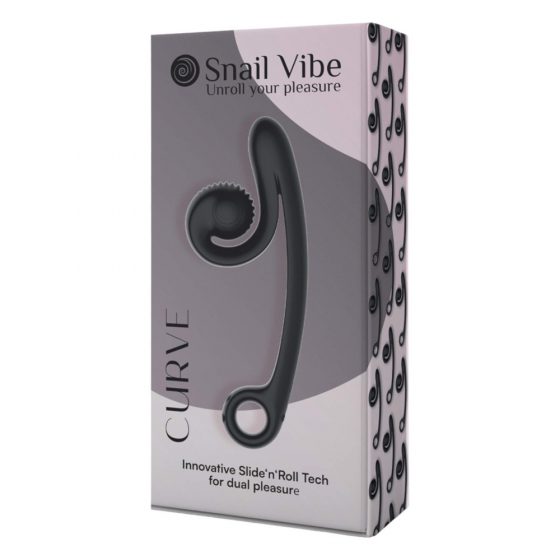 Snail Vibe Curve - 2v1 vibračný stimulátor klitorisu (čierny)