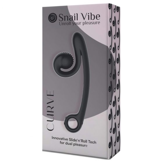 Snail Vibe Curve - 2v1 vibračný stimulátor klitorisu (čierny)