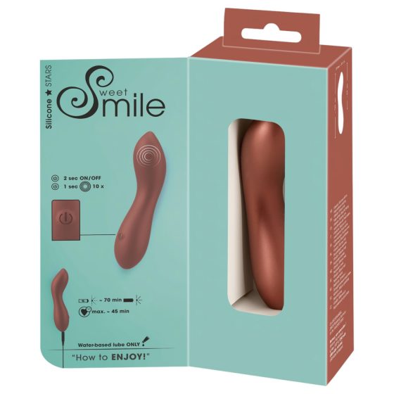 Smile - pružný mini G-bod vibrátor (bronzový)