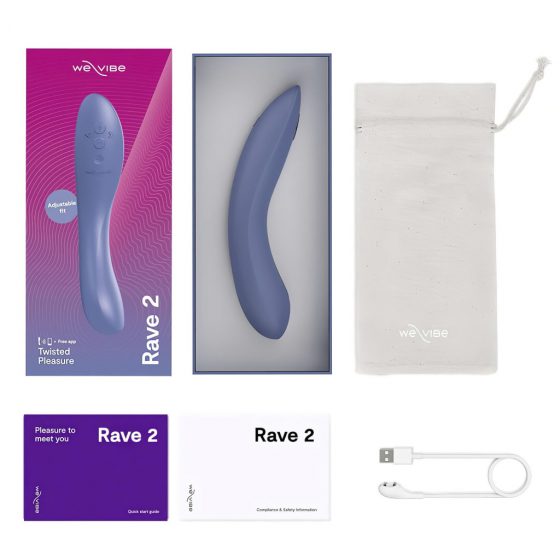 We-Vibe Rave 2 - inteligentný dobíjací vibrátor na bod G (modrý)