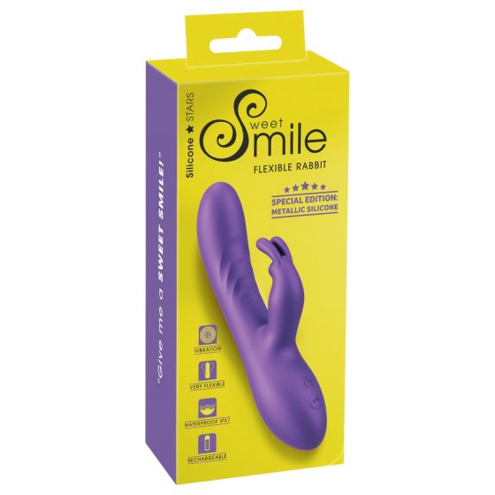 Smile - fialový vibrátor s ramienkom na klitoris