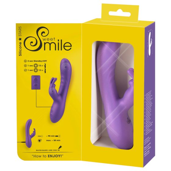 Smile - fialový vibrátor s ramienkom na klitoris