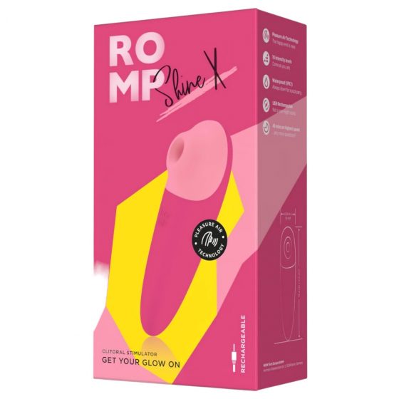 ROMP Shine X - dobíjací vzduchový stimulátor klitorisu (ružový)