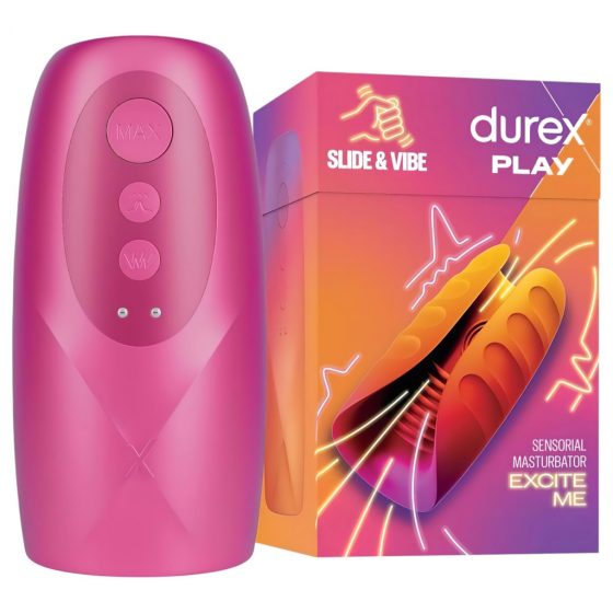 Durex Slide & Vibe - dobíjací, vodotesný makrovibrátor (ružový)