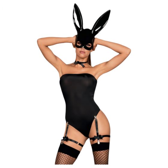 Obsessive OB7008 Sexy Bunny - kostým zajačika (čierny)