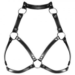   Obsessive A740 - Strappy ornamentálny top s postrojom (čierny) - S-L