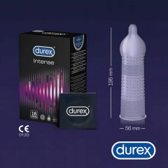 Durex Intense - vrúbkované a bodkované kondómy (16 ks)