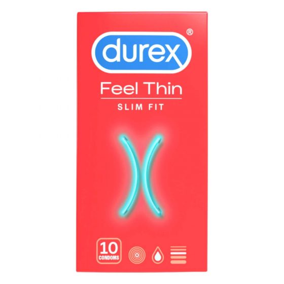 Durex Feel Thin Slim Fit - kondóm s realistickým pocitom (10 ks)