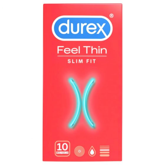 Durex Feel Thin Slim Fit - kondóm pre prirodzený pocit (10 ks)