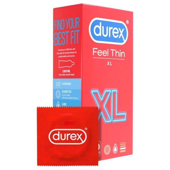 Durex Feel Thin XL - kondóm pre prirodzený pocit (10 ks)