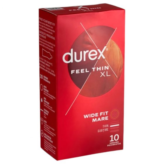 Durex Feel Thin XL - kondóm pre prirodzený pocit (10 ks)