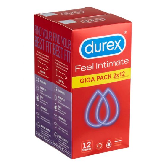 Durex Feel Intimate - balenie tenkostenných kondómov (2x12ks)