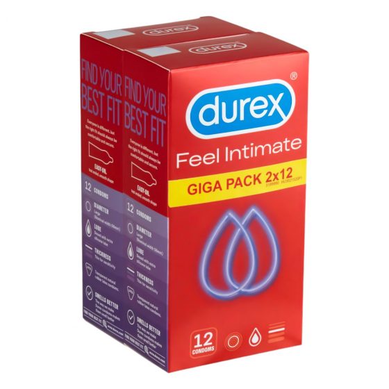 Durex Feel Intimate - tenkostenné kondómy balenie (2x12 ks)