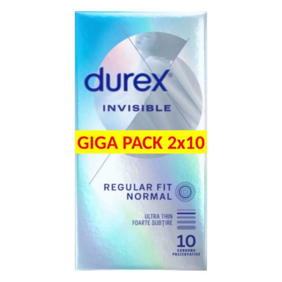 Durex Invisible Extra Sensitive - tenké kondómy (2x10ks)