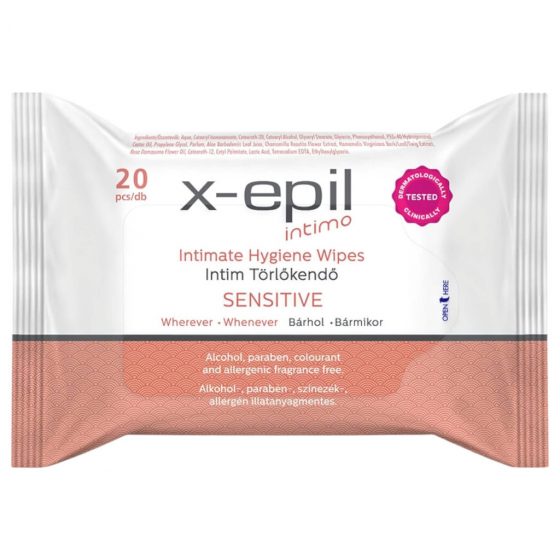 X-Epil Intimo Sensitive - intímna utierka (20ks)