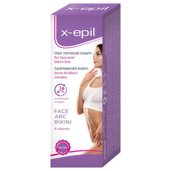 X-Epil - depilačný krém na tvár/intímne partie (40 ml)