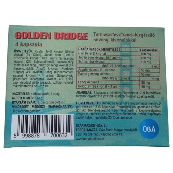 Golden Bridge - prírodný výživový doplnok s rastlinnými výťažkami (4ks)