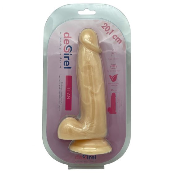 Desirel Titan - realistický dildo s varlatami (prírodný)