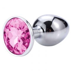 Jewel Pink L - análny plug (ružovo-strieborný)