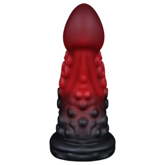 OgazR - chápadlové dildo - 19 cm (červeno-čierne)