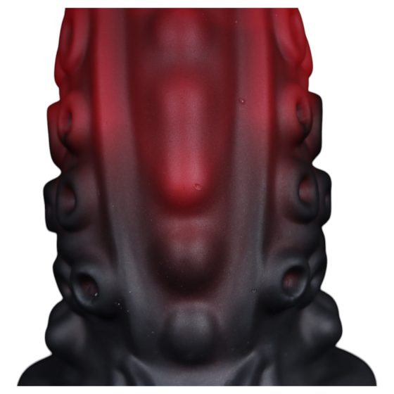 OgazR - chápadlové dildo - 19 cm (červeno-čierne)