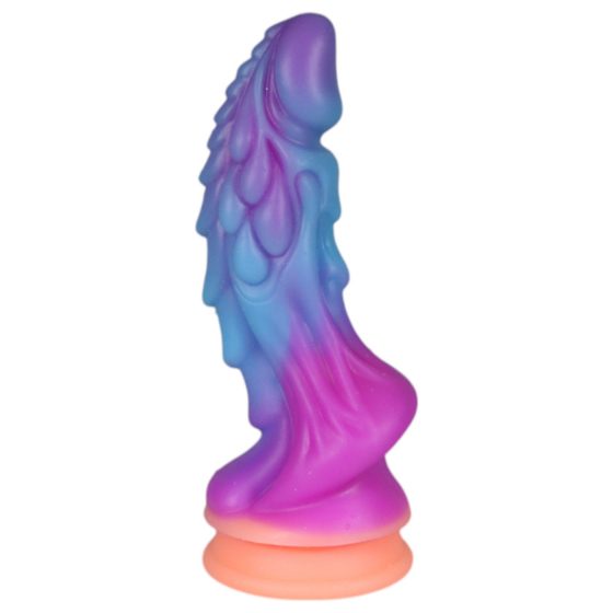 OgazR - žiarivý drak dildo - 22cm (fialovo-ružový)