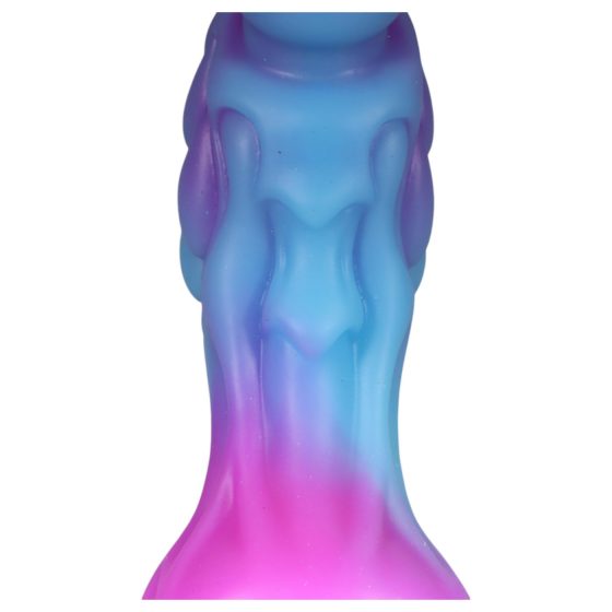 OgazR - žiarivý drak dildo - 22cm (fialovo-ružový)