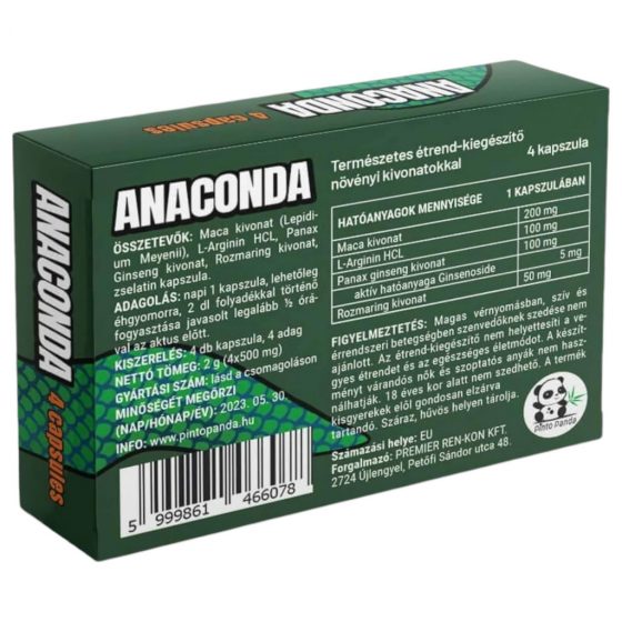 Anaconda - prírodný výživový doplnok pre mužov (4ks)