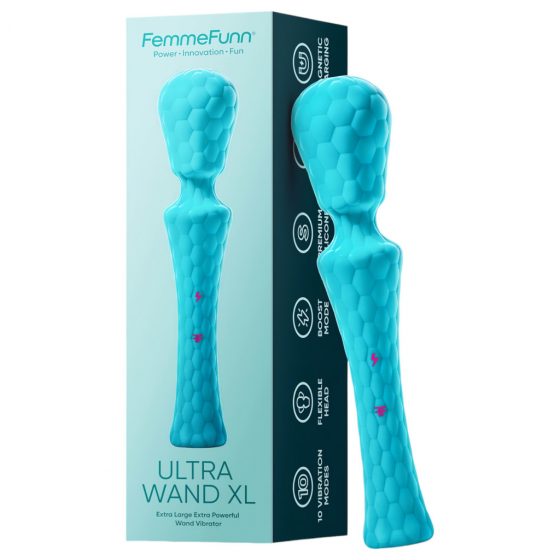 FemmeFunn Ultra Wand XL - prémiový masážny vibrátor (tyrkysový)