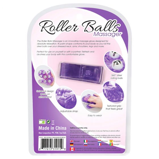 Masážna podložka Roller Balls - masážna podložka na ruky (fialová)