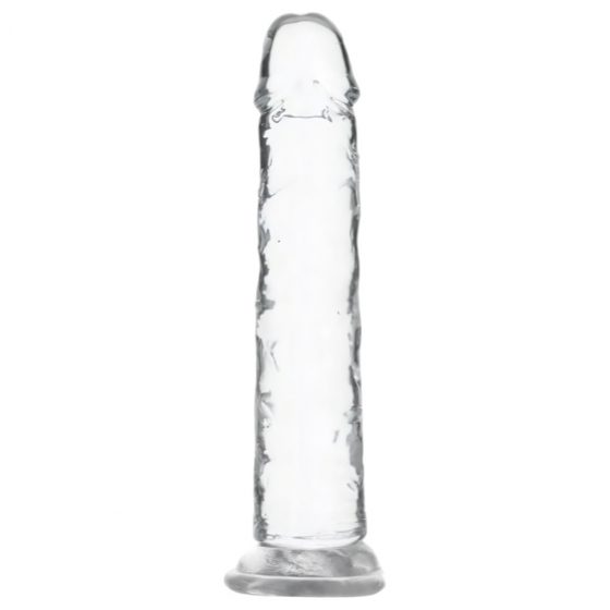 Addiction Crystal - dildo s prísavkou (priesvitné) - 18cm