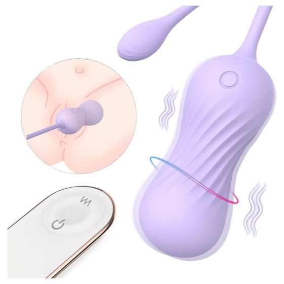 Sex HD Twist Egg - vibrujúce vajíčko s tlačnou funkciou (fialové)